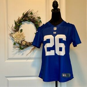Women’s Nike On Field NY Giants Saquon Barkley #26 Jersey – Size M